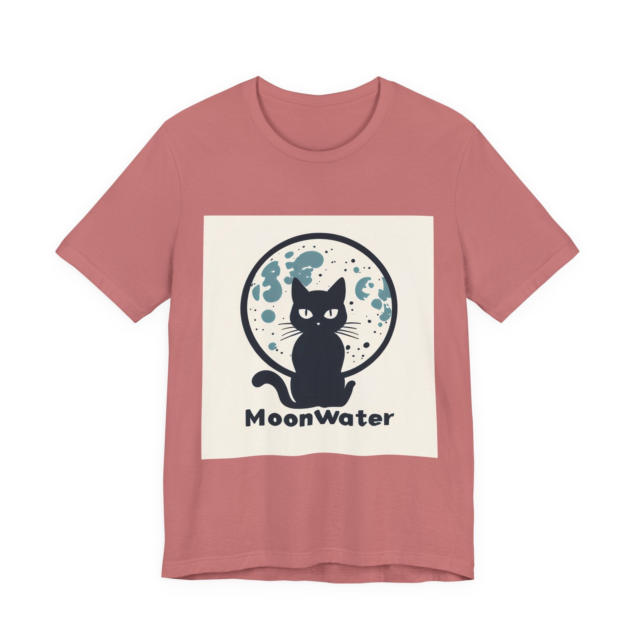 MoonWater Cat Tee — Mystical Moon & Water Graphic T-Shirt
