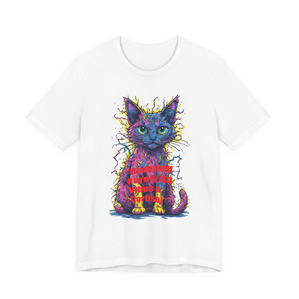 Psychedelic Cat T-Shirt — Colorful Neon Kitten Art Tee