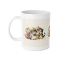 Cute Kitten Band Ceramic Mug — 11oz Coffee Cup with Vintage Cat Musicians