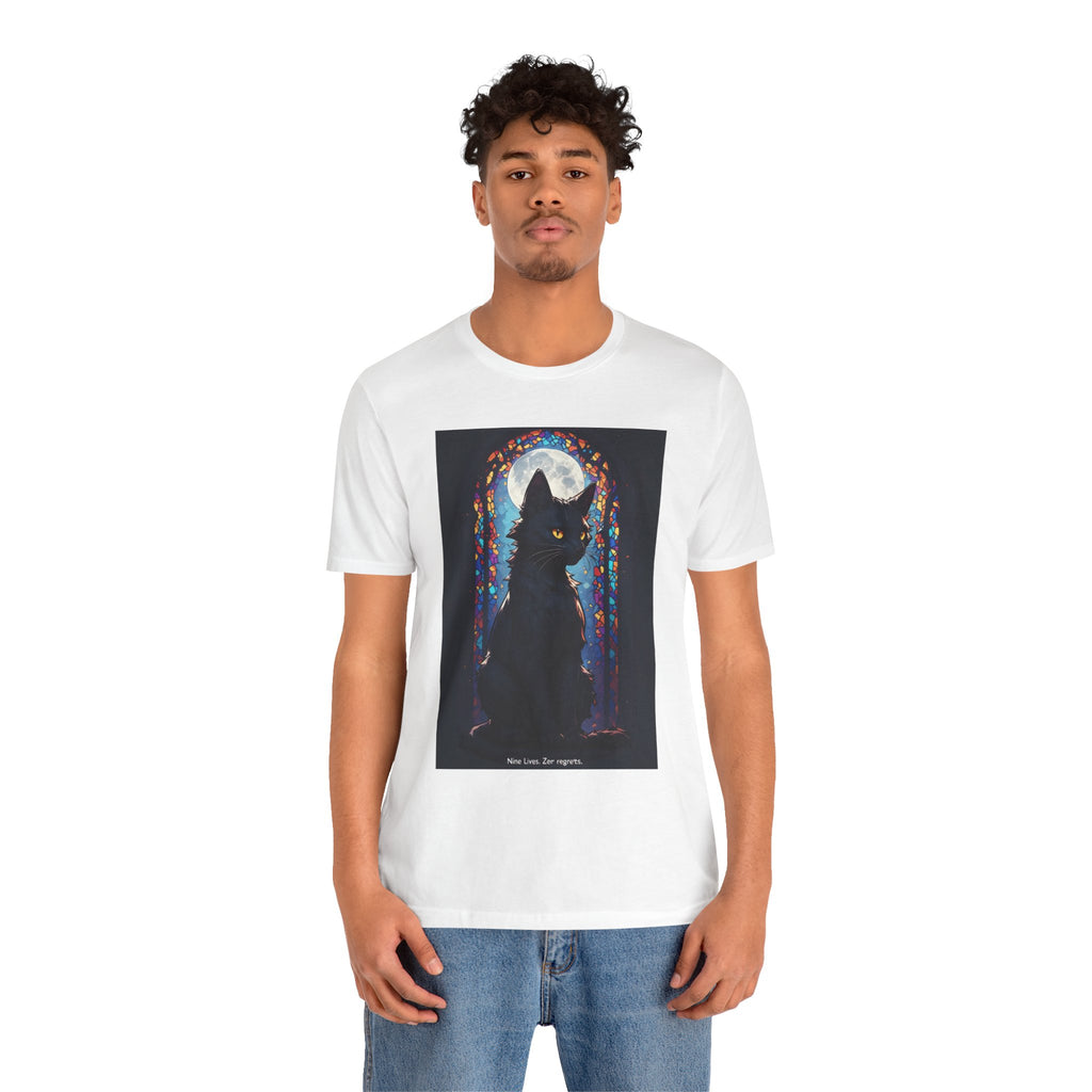 Black Cat Moon T-Shirt — Mystical Gothic Cat Shirt