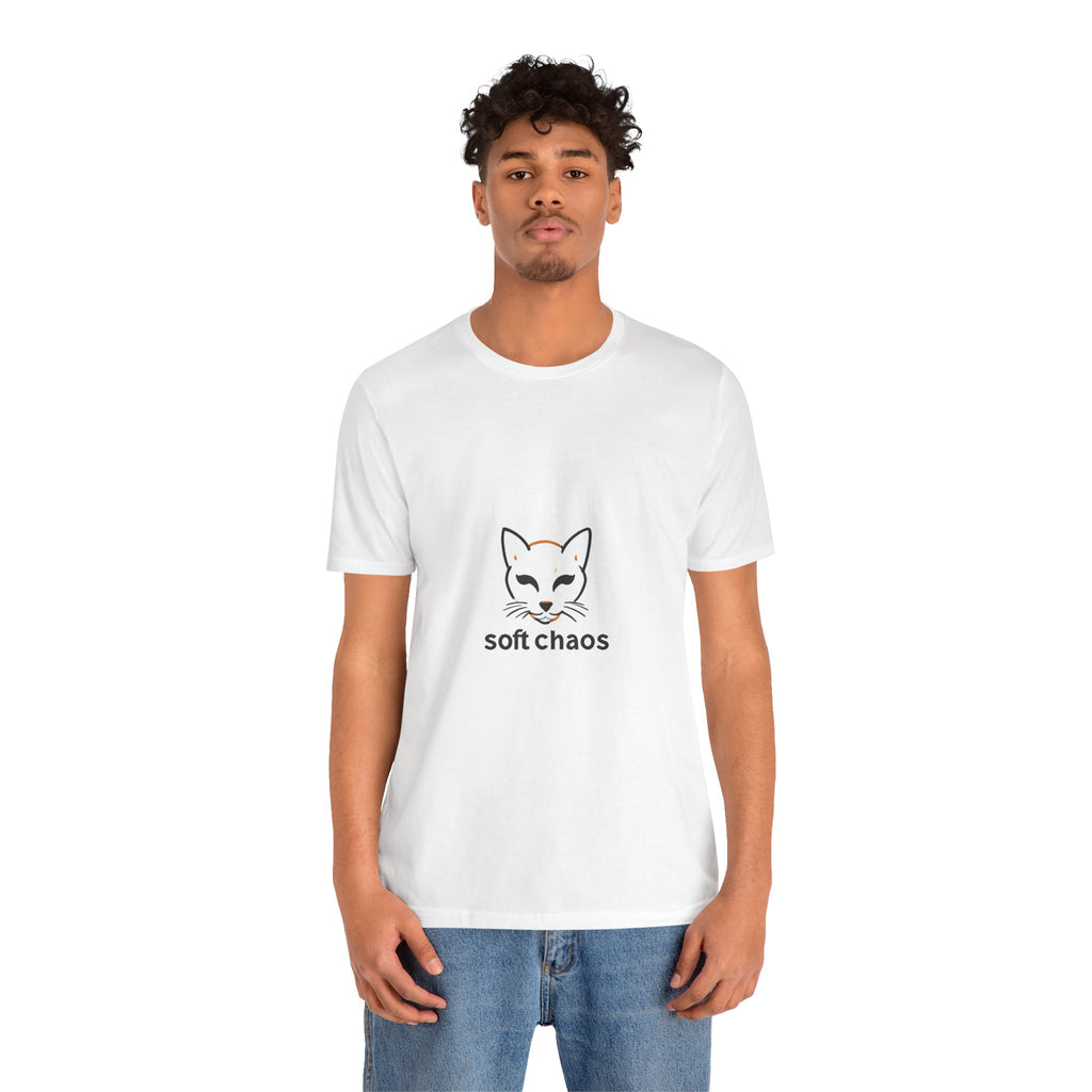 Soft Chaos Cat T‑Shirt — Cute Minimalist Cat Tee