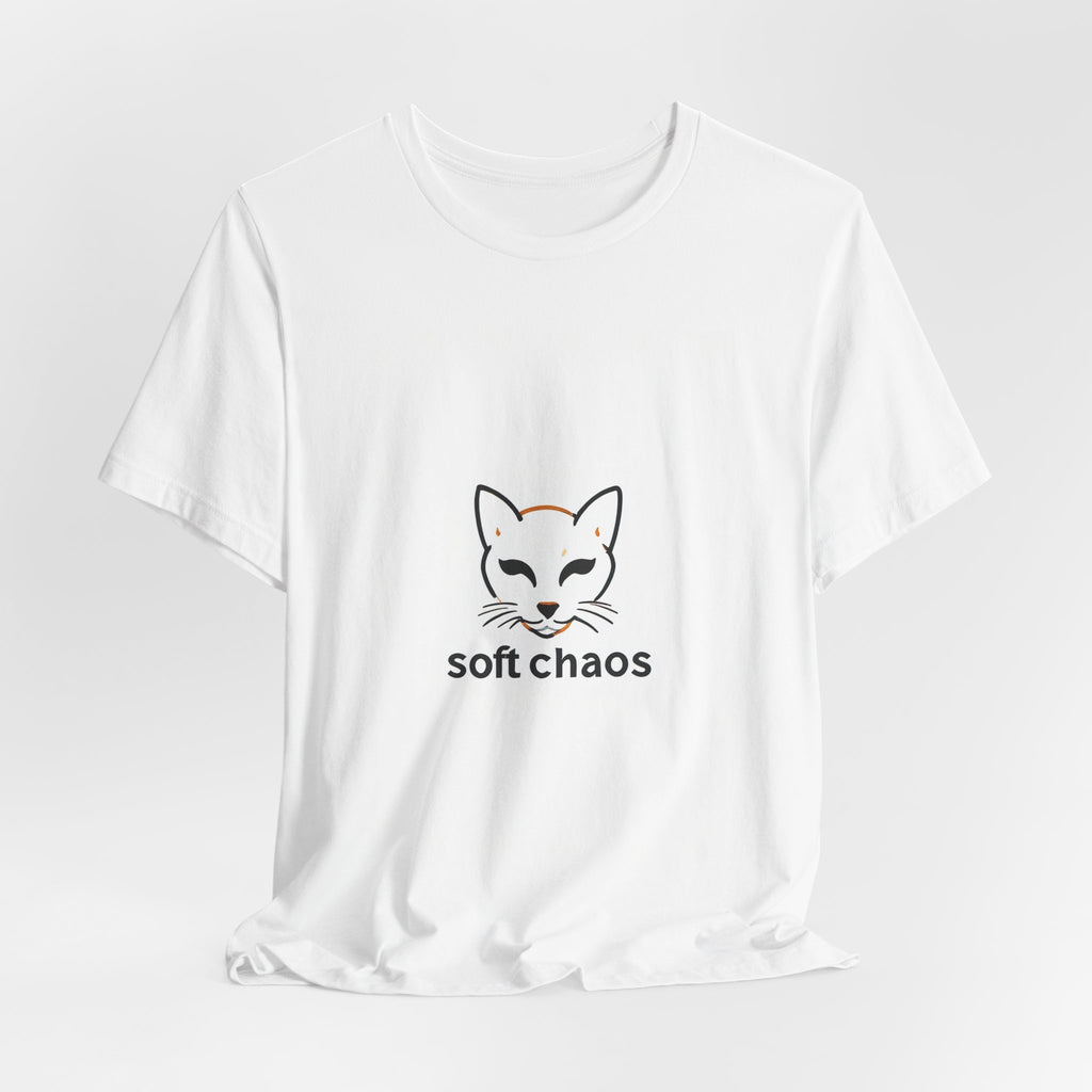 Soft Chaos Cat T‑Shirt — Cute Minimalist Cat Tee