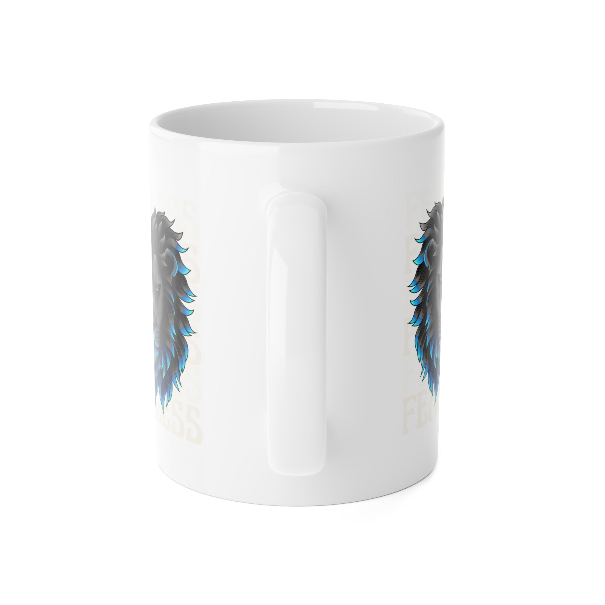 Blue Mane Lion Mug — Fierce Lion Coffee Cup