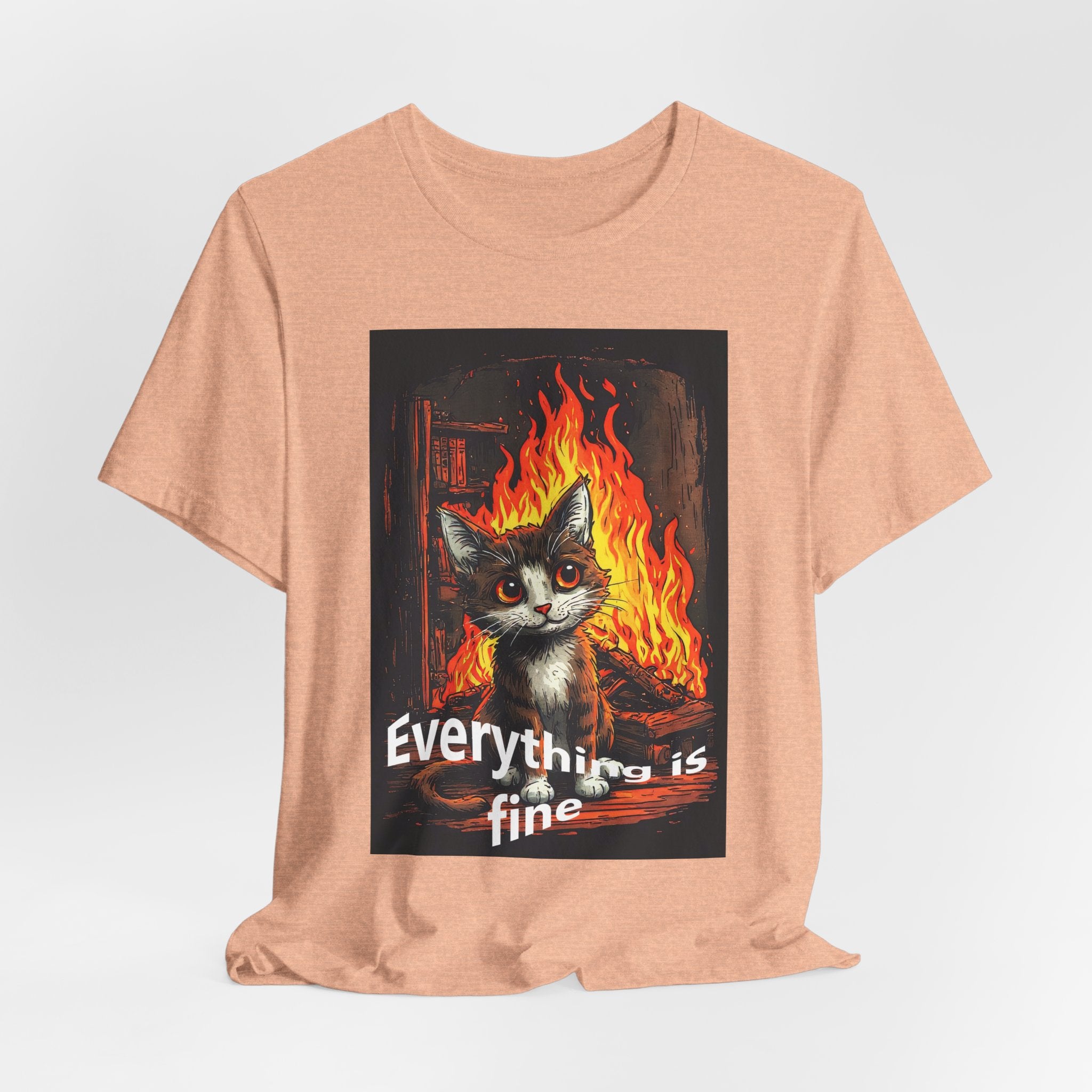 Everything Is Fine Cat T-Shirt