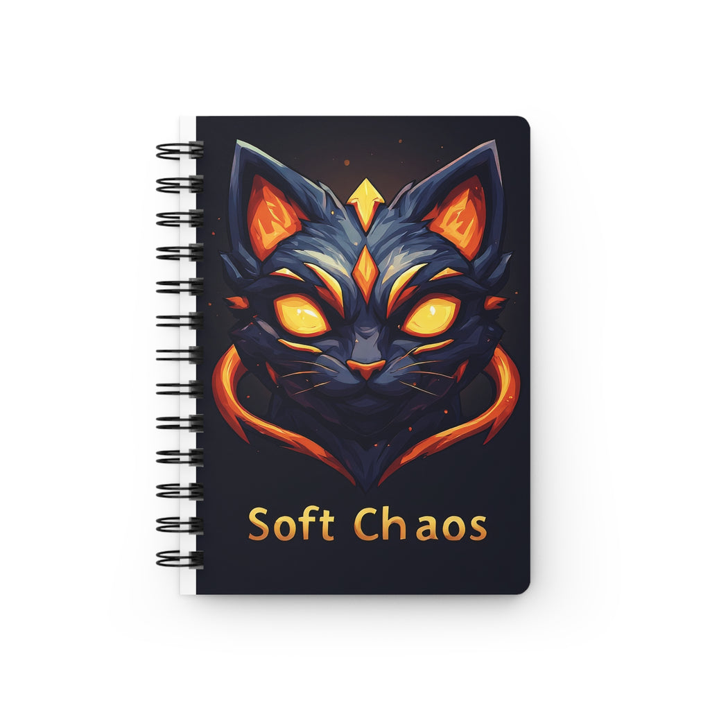 Cat Crest Spiral Journal — Fantasy White Cat Notebook for Gamers & Pet Lovers