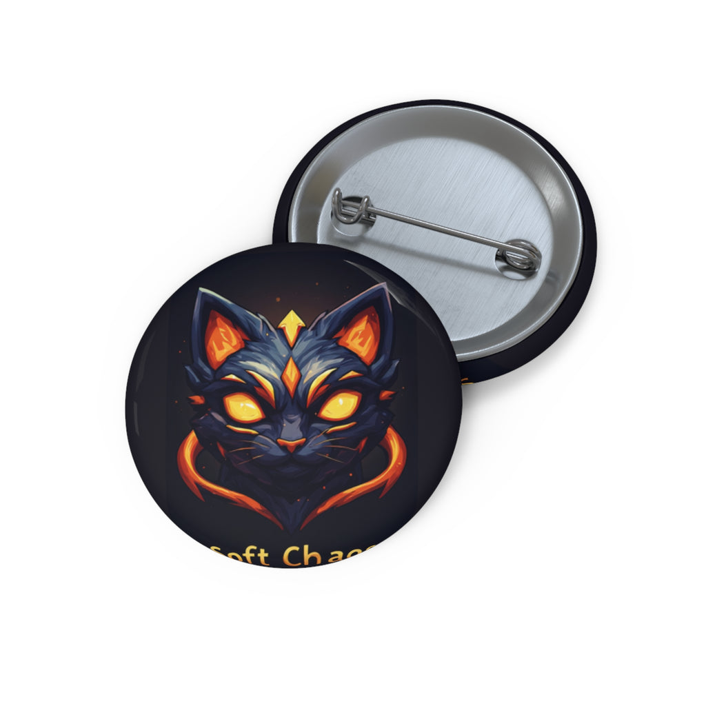 Enchanted Ember Cat Pin Button — Custom Gaming Badge