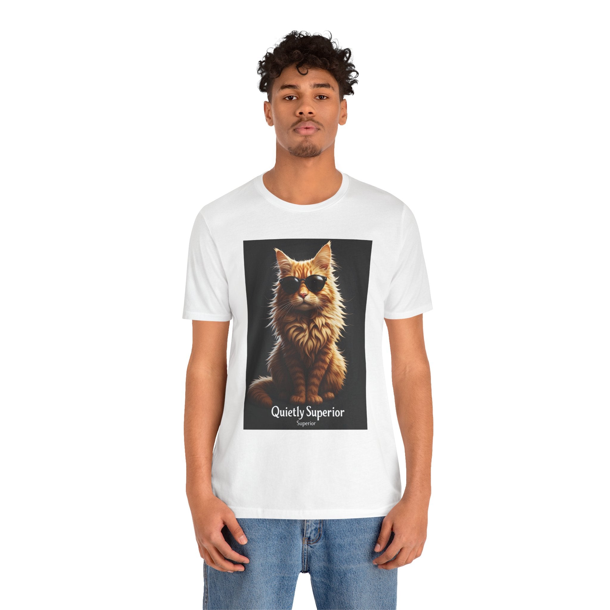 Cat T-Shirt — "Quietly Superior" Cool Cat Graphic Tee