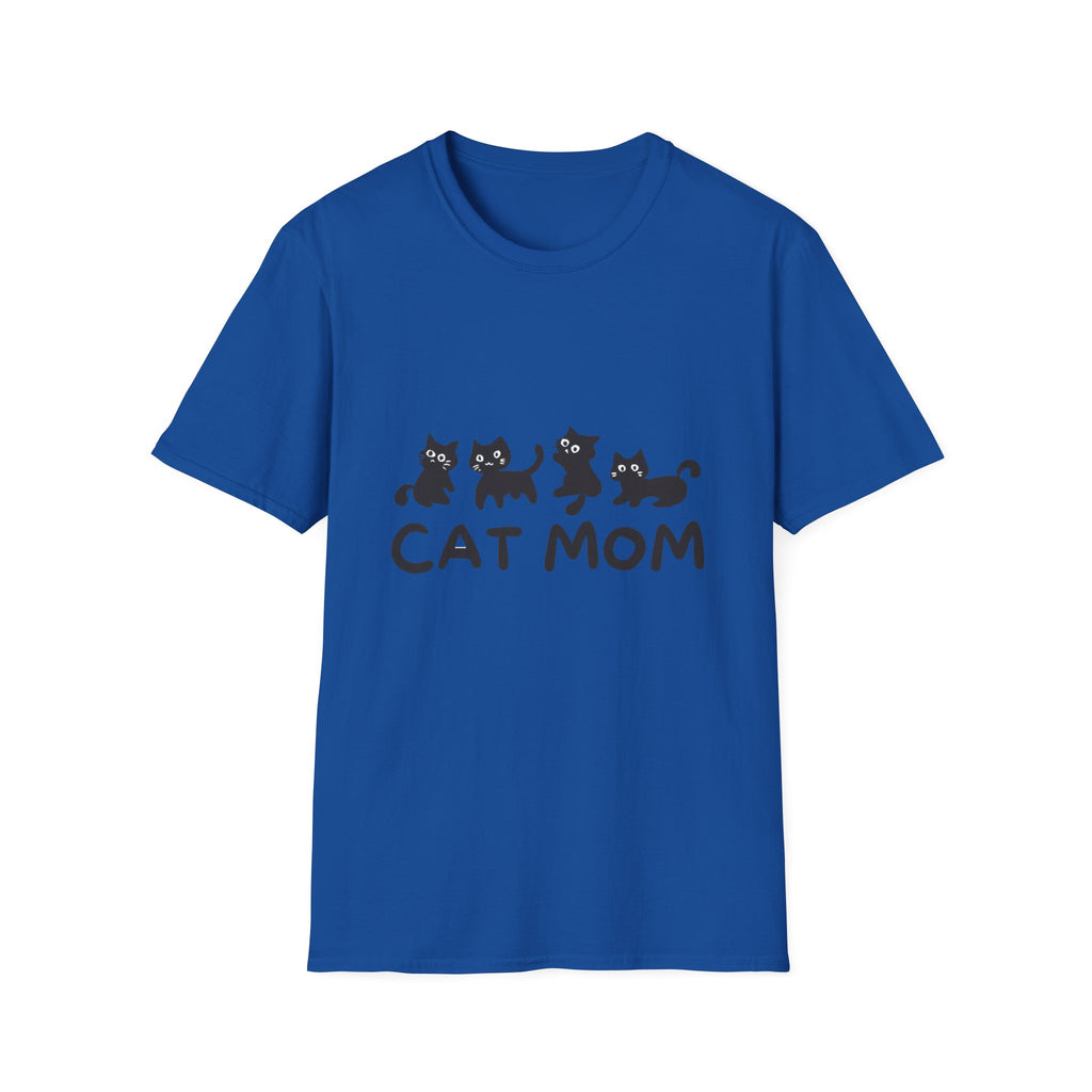 Cat Mom T‑Shirt — Cute Black Kittens Graphic Tee for Cat Lovers