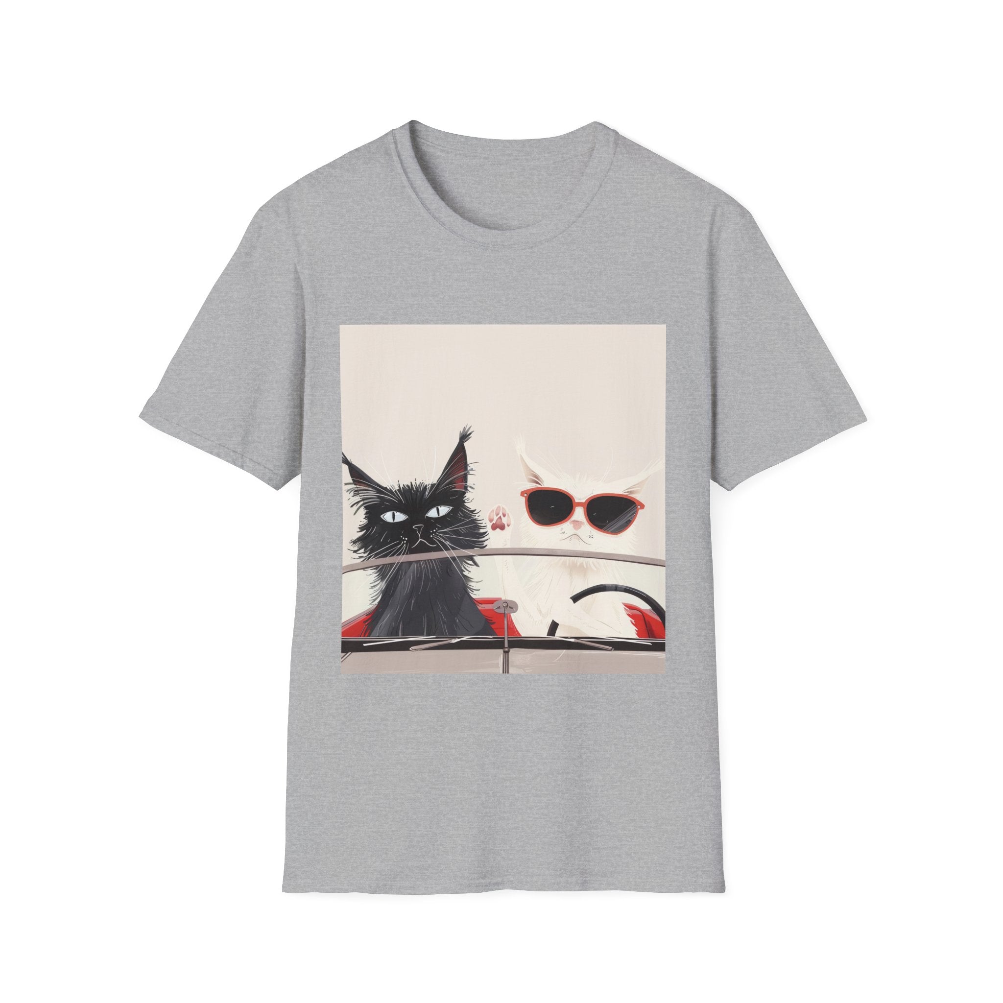 Cat & Sunglasses Graphic T-Shirt — Cute Summer Cat Shirt