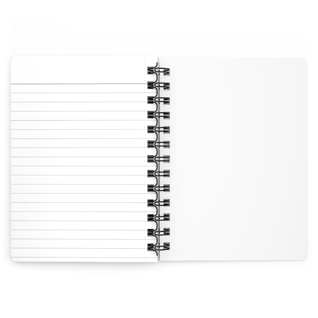 Cyberpunk Black Cat Spiral Notebook — Neon City Journal with Glowing Eyes