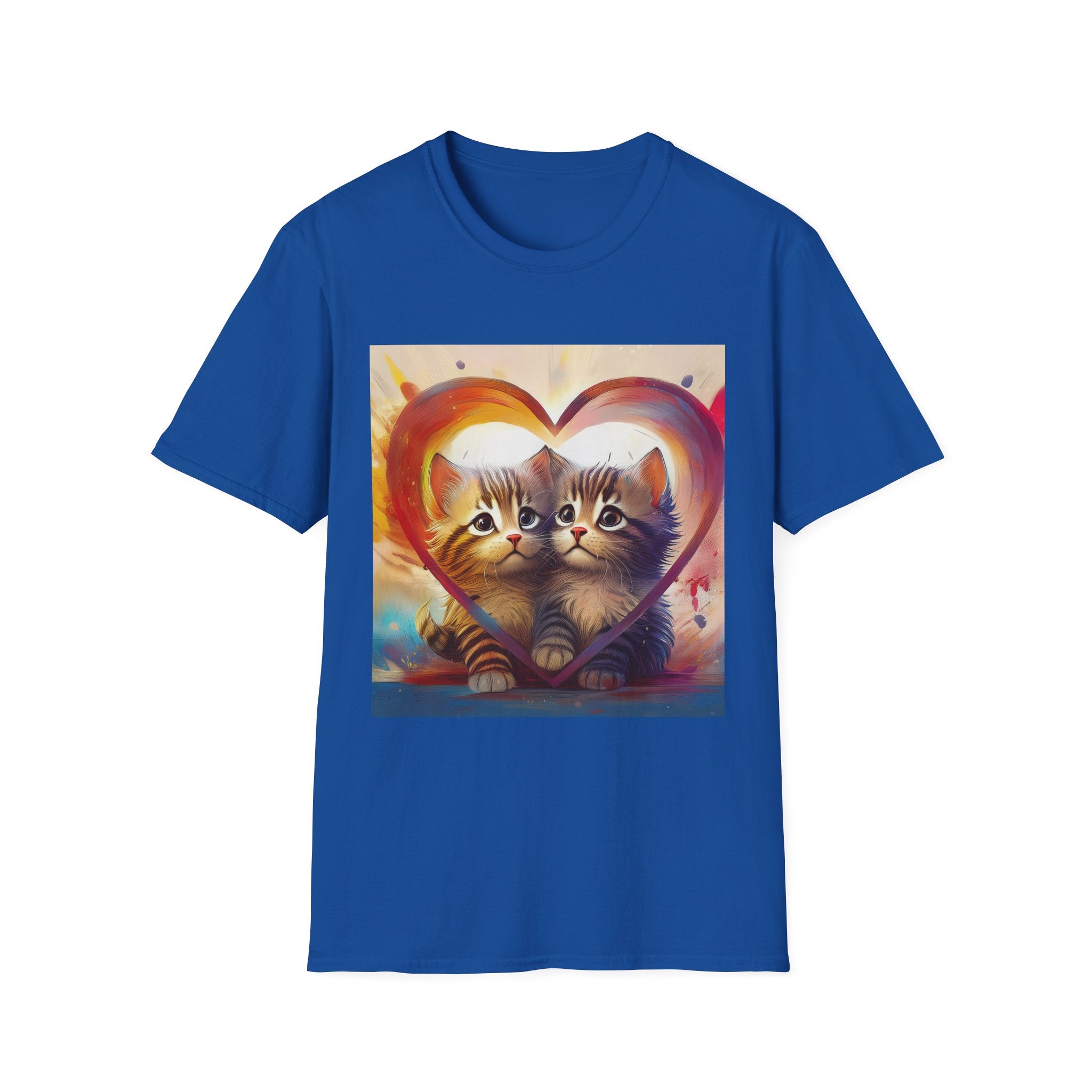 Cute Kittens Heart T-Shirt — Adorable Cat Love Graphic Tee