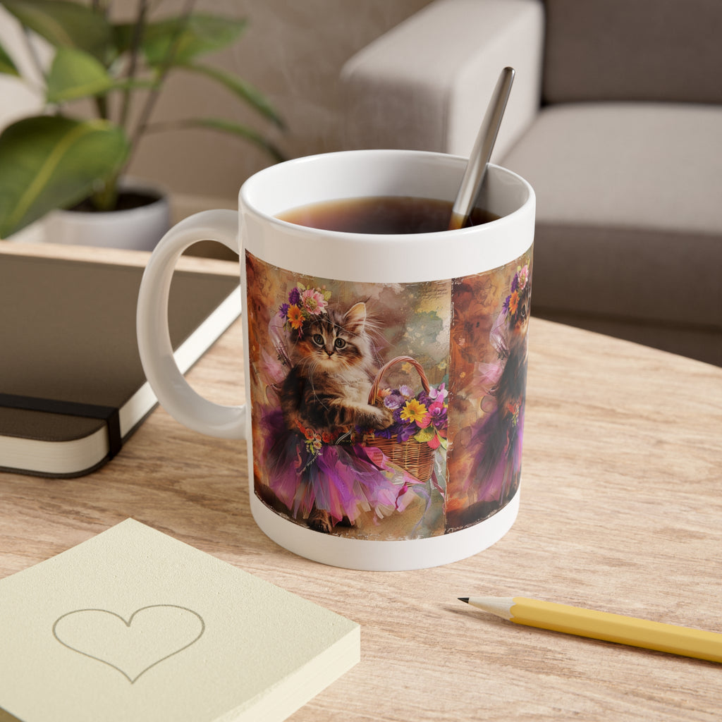 Copy of DJ Cat Ceramic Mug — Colorful Retro Cat with Headphones & Turntable, 11oz Coffee Cup