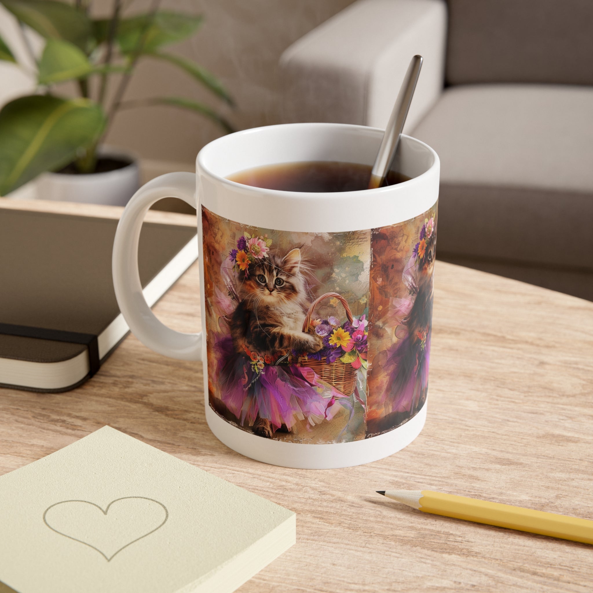 Copy of DJ Cat Ceramic Mug — Colorful Retro Cat with Headphones & Turntable, 11oz Coffee Cup