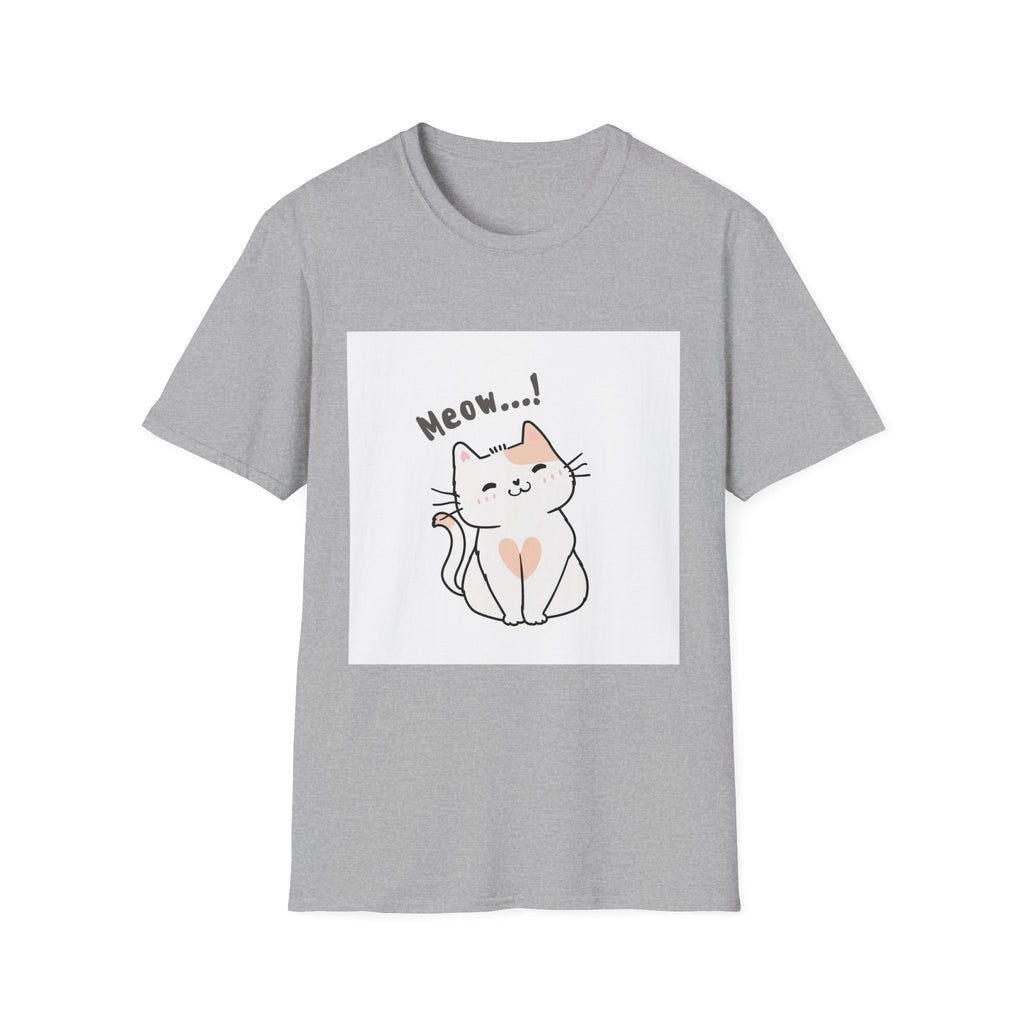 Cat Meow T-Shirt — Cute Cartoon Kitty Graphic Tee