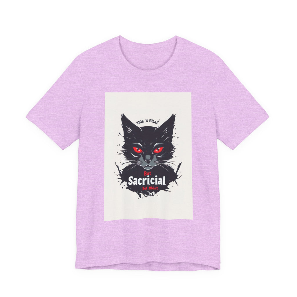 Sacrificial Cat Tee — Gothic Black Cat Graphic T‑Shirt ("Sacrificial")