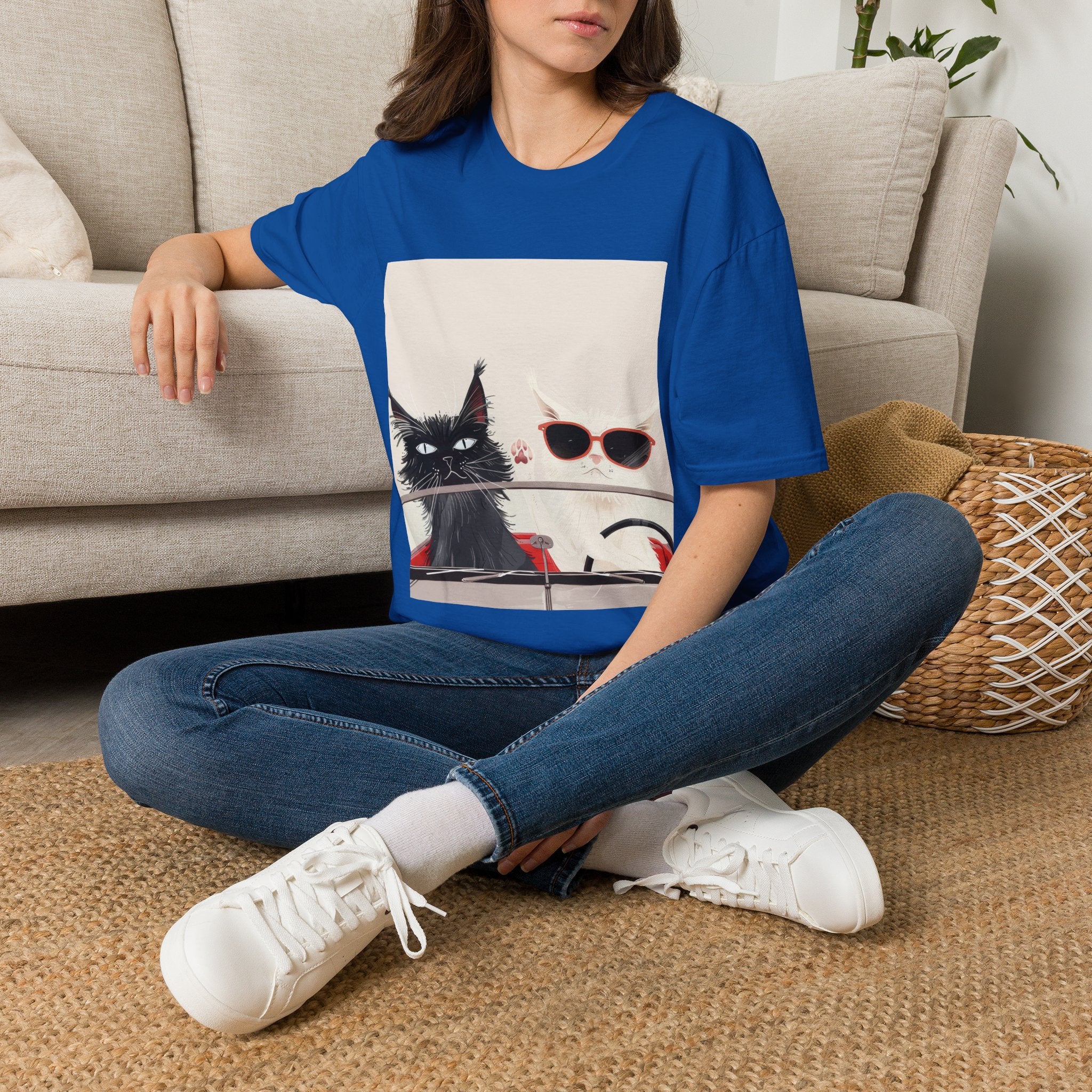 Cat & Sunglasses Graphic T-Shirt — Cute Summer Cat Shirt