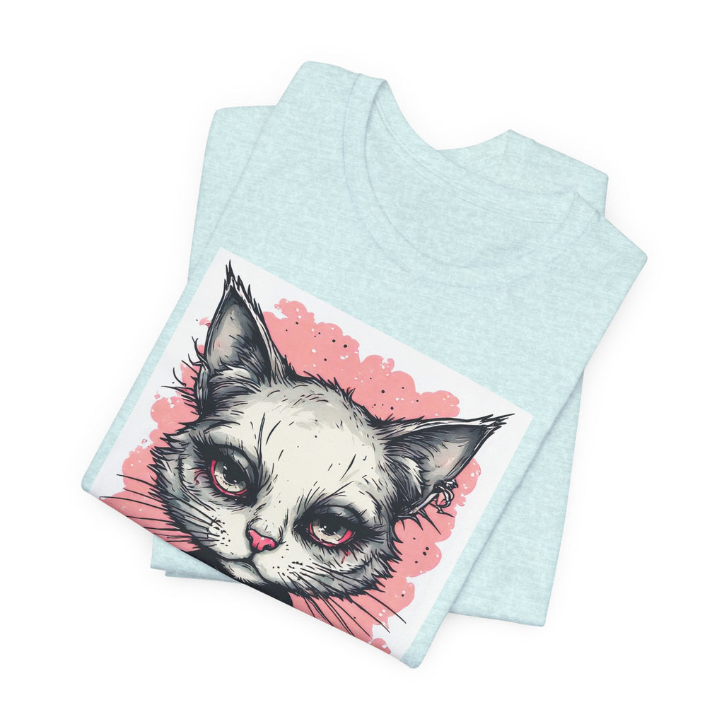 Grumpy Punk Cat T-Shirt — Gothic Kitty Graphic Tee