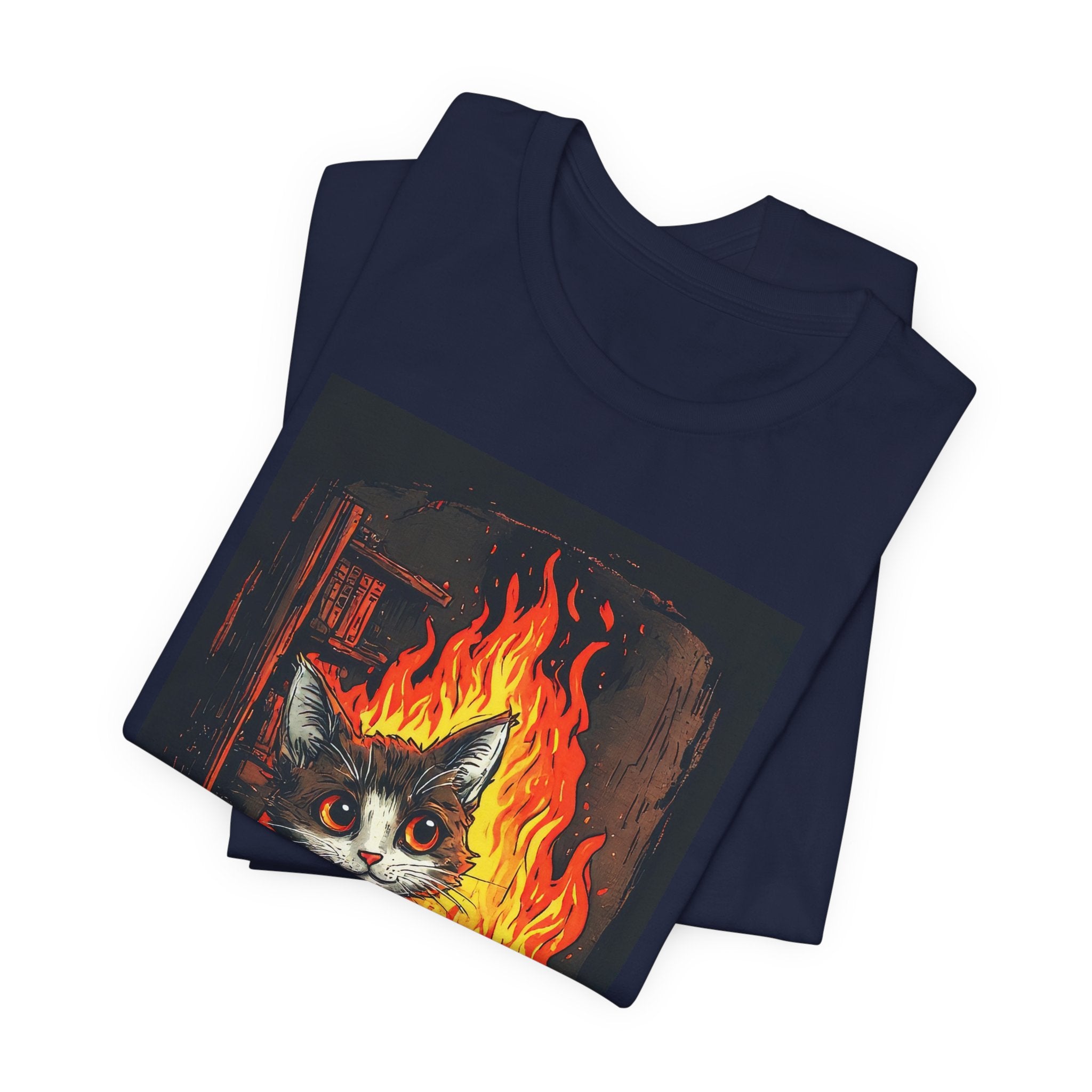 Everything Is Fine Cat T-Shirt