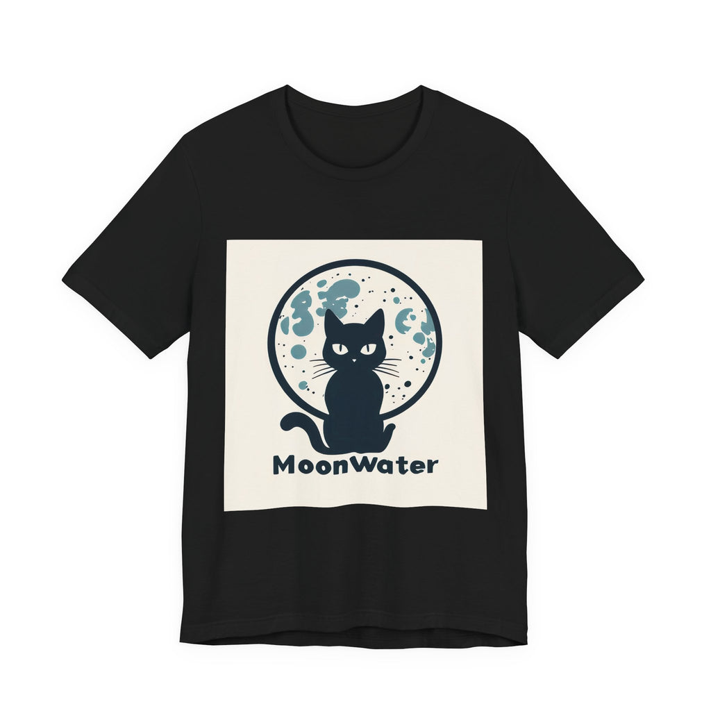 MoonWater Cat Tee — Mystical Moon & Water Graphic T-Shirt