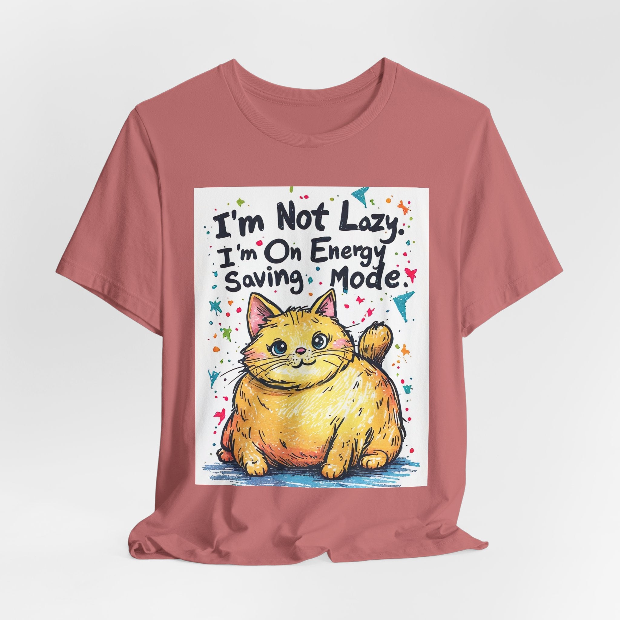 I'm Not Lazy, I'm On Energy Saving Mode Cat T-Shirt