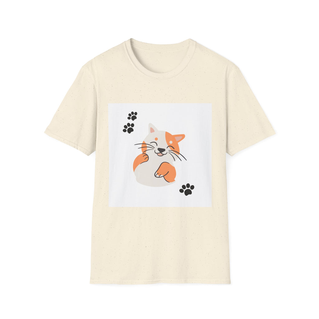 Cute Ginger Cat Paw T-Shirt — Playful Cat Graphic Tee