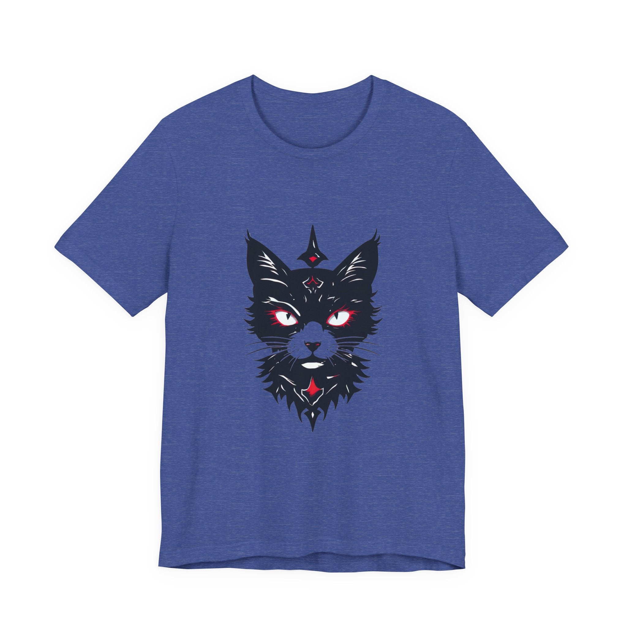 Occult Black Cat Tee — Mystical Cat Head Graphic T-Shirt