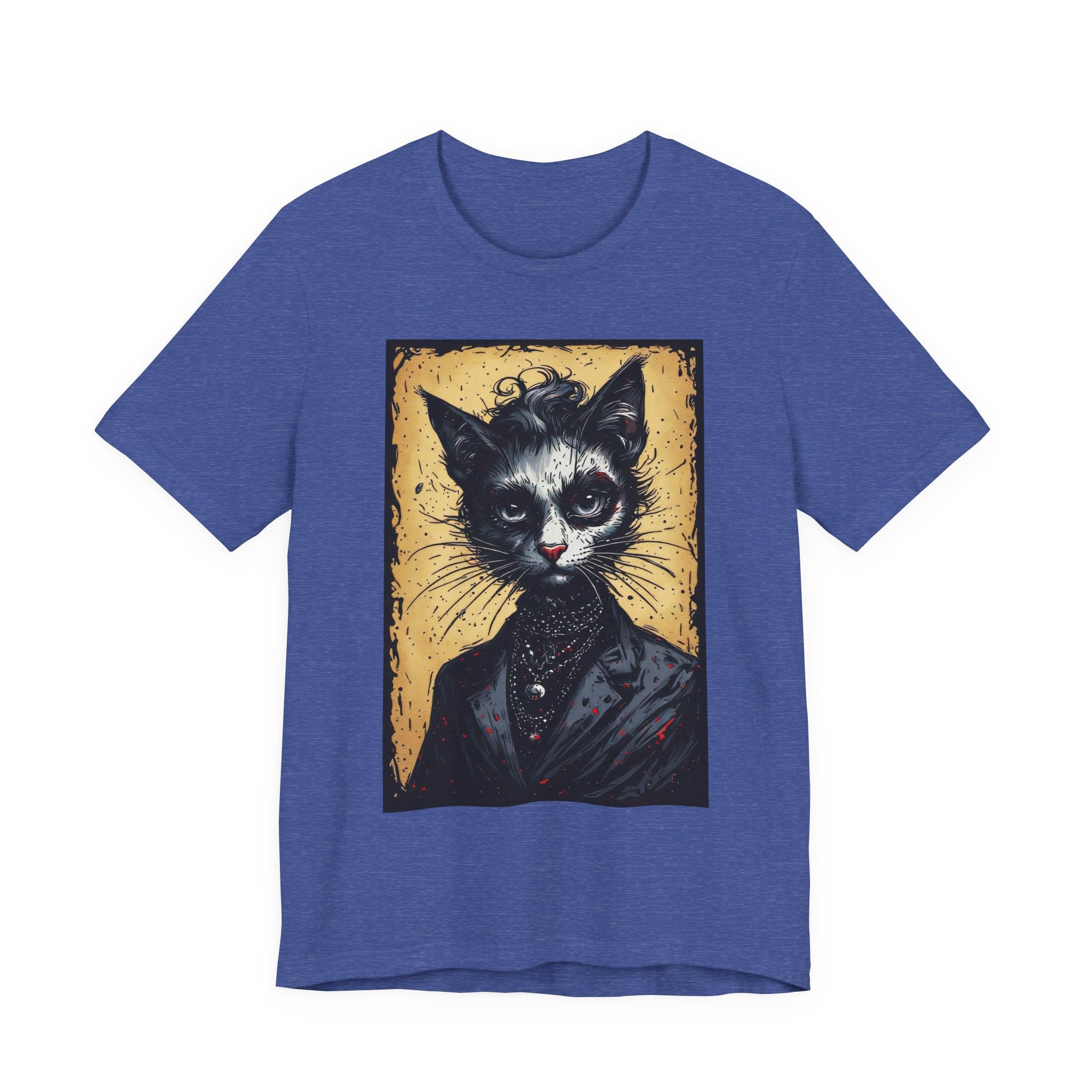 Gothic Portrait Cat T-Shirt – Vintage Dark Kitty Art Tee