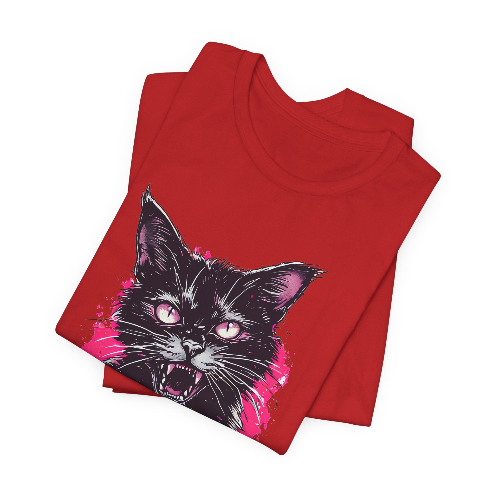 Be Kind Rewind Cat T-Shirt — Retro Neon Graphic Tee
