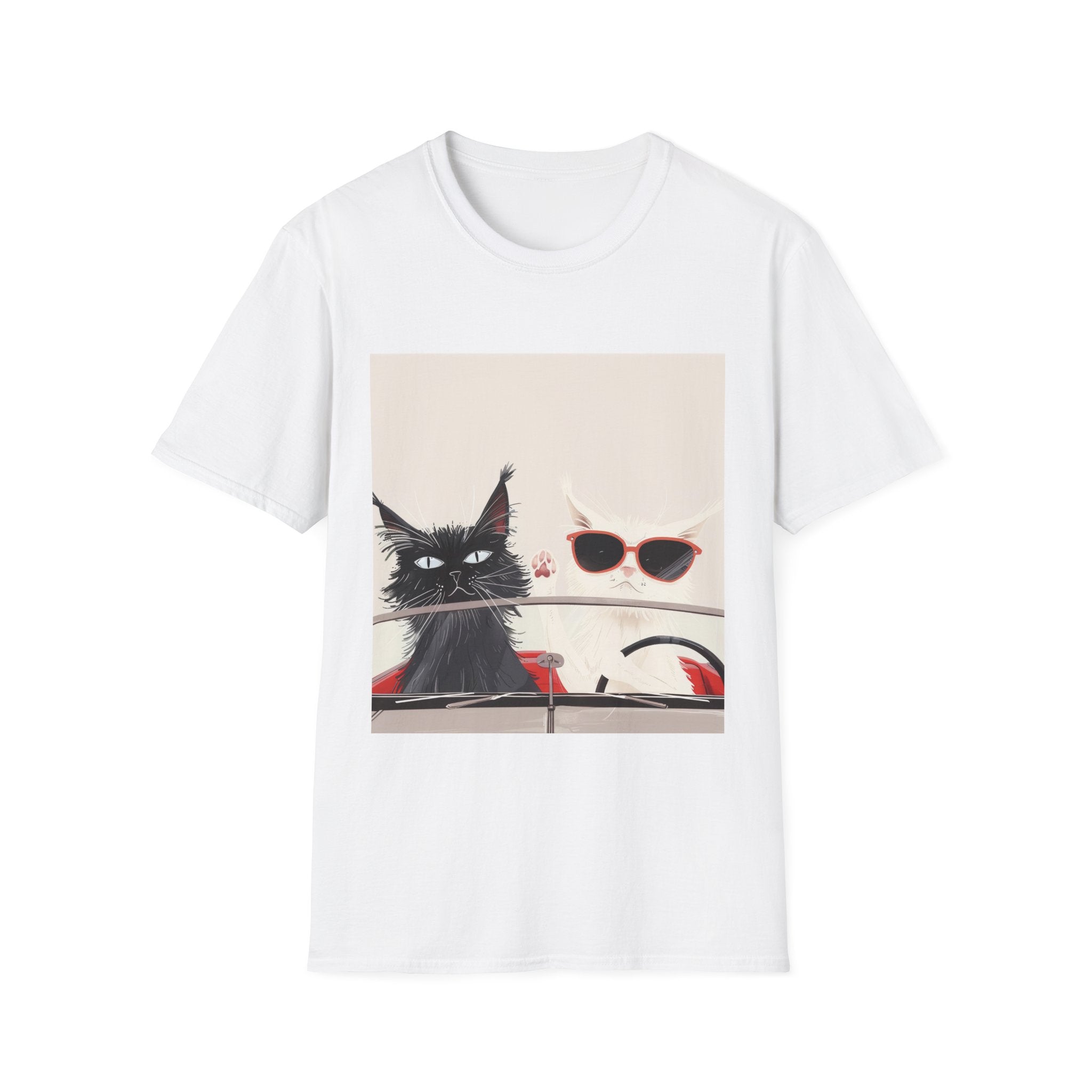 Cat & Sunglasses Graphic T-Shirt — Cute Summer Cat Shirt