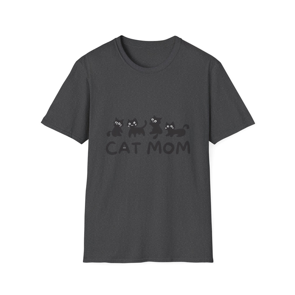 Cat Mom T‑Shirt — Cute Black Kittens Graphic Tee for Cat Lovers