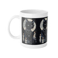 Black Cat Moon Mug — Gothic Witchy Ceramic Coffee Cup