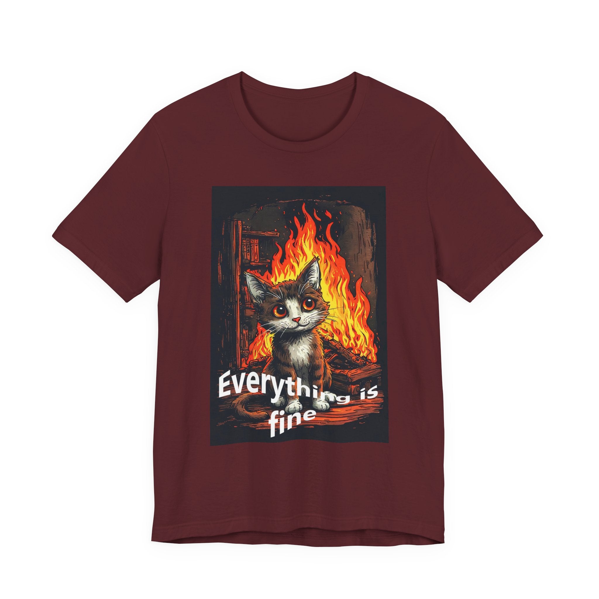 Everything Is Fine Cat T-Shirt