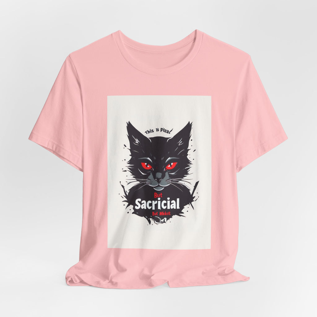 Sacrificial Cat Tee — Gothic Black Cat Graphic T‑Shirt ("Sacrificial")