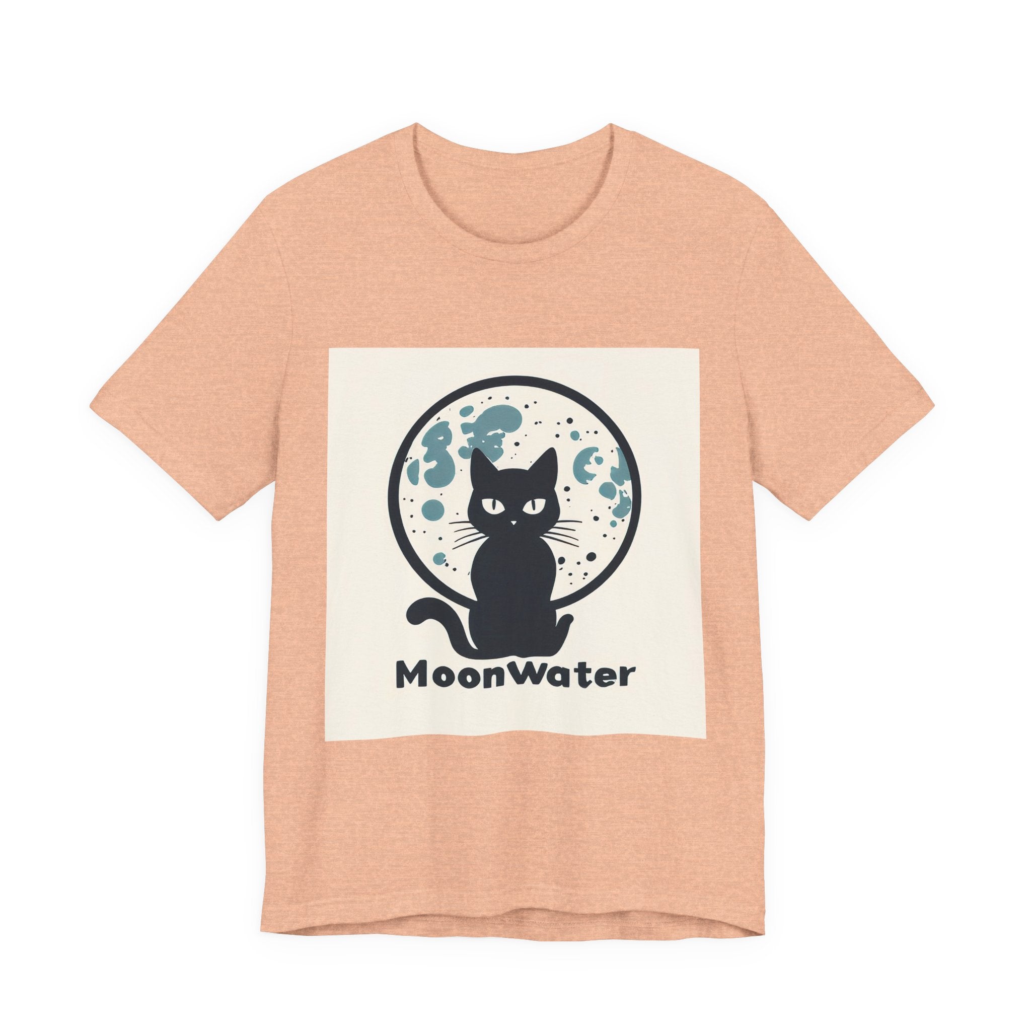 MoonWater Cat Tee — Mystical Moon & Water Graphic T-Shirt