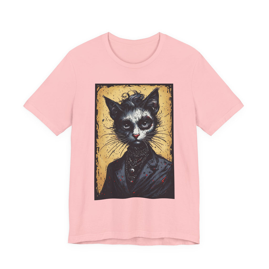 Gothic Portrait Cat T-Shirt – Vintage Dark Kitty Art Tee