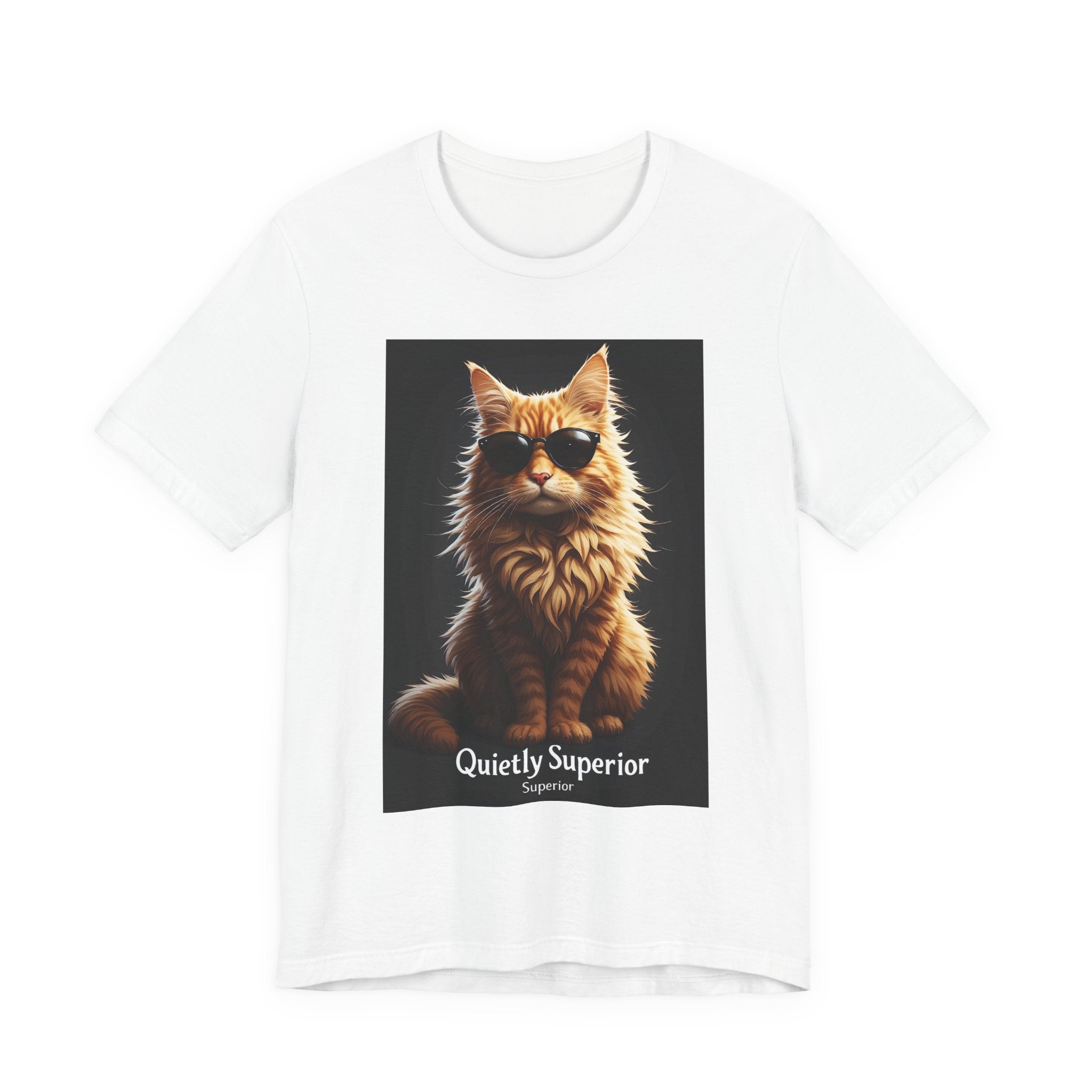 Cat T-Shirt — "Quietly Superior" Cool Cat Graphic Tee