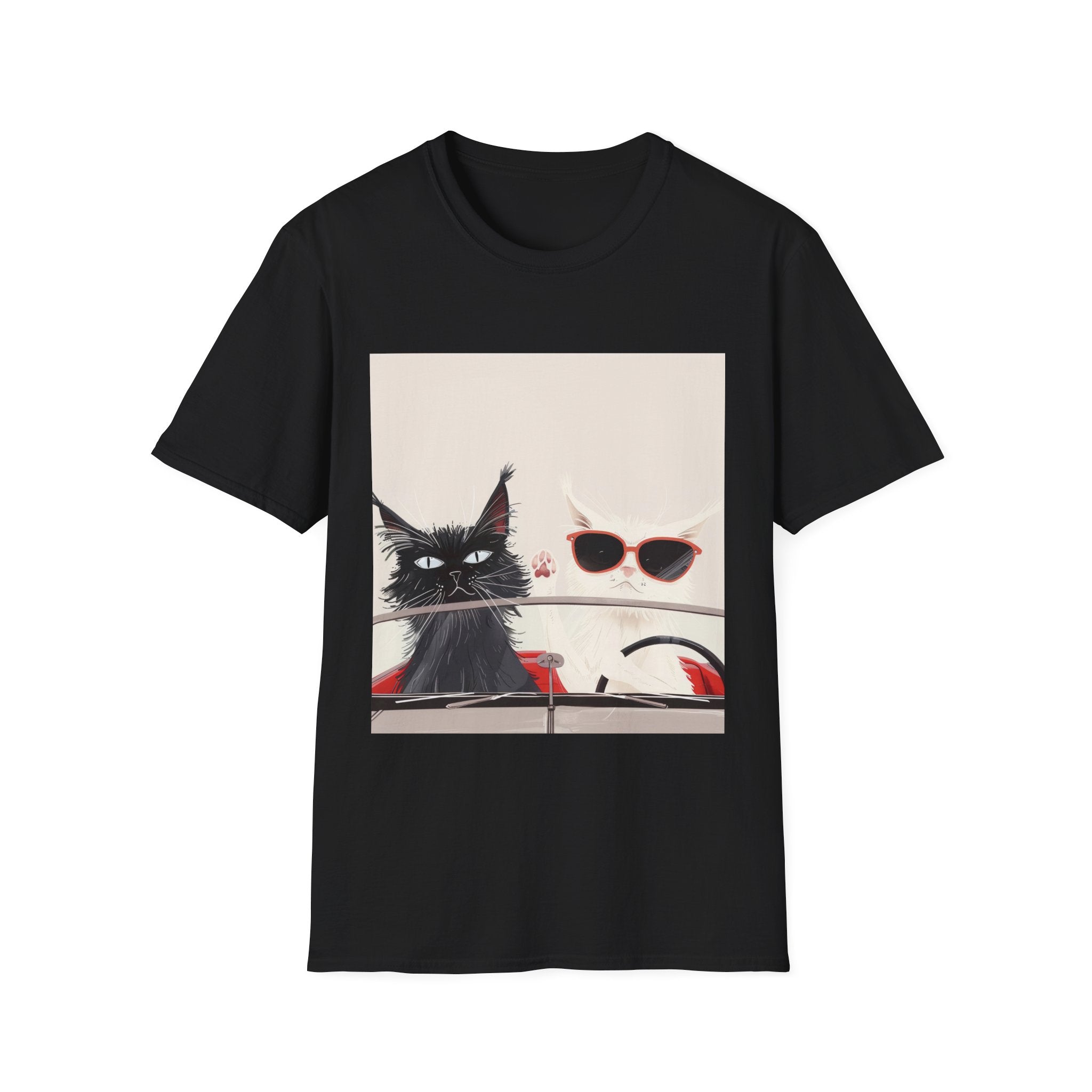 Cat & Sunglasses Graphic T-Shirt — Cute Summer Cat Shirt