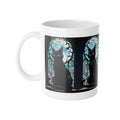 Black Cat Stained Glass Mug — Gothic Night Ceramic Coffee Cup