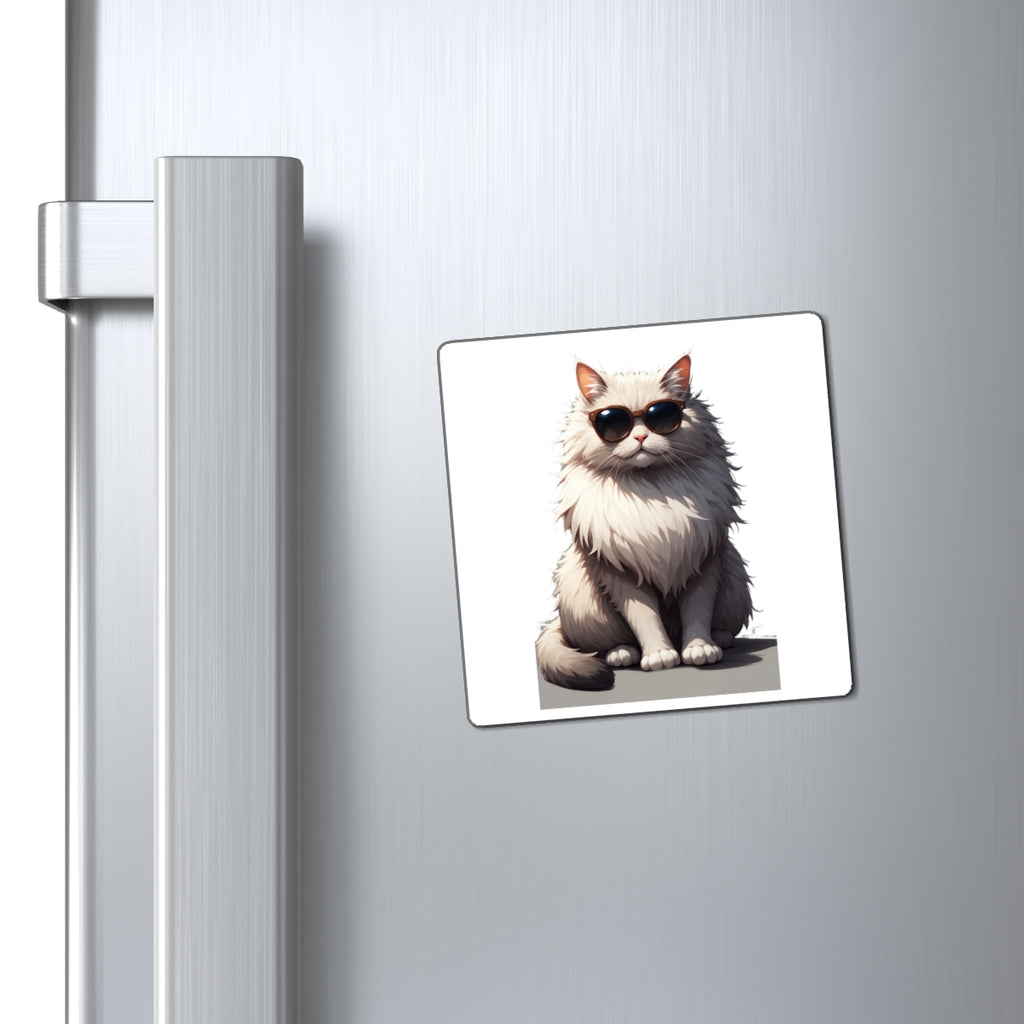 Cool Cat Sunglasses Magnet — Funny Fluffy Cat Refrigerator Magnet
