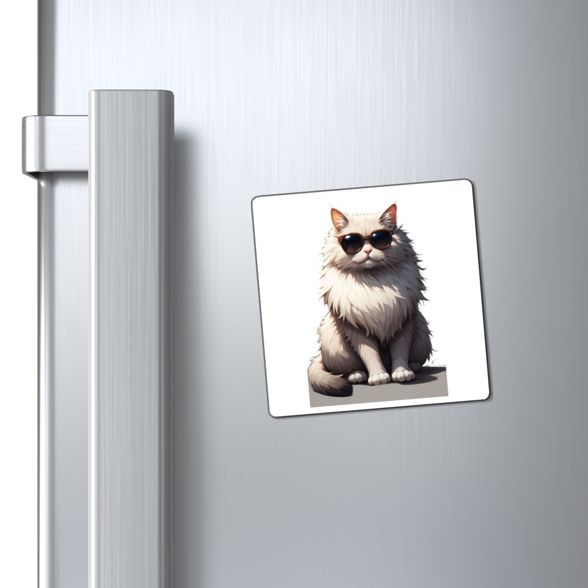 Cool Cat Sunglasses Magnet — Funny Fluffy Cat Refrigerator Magnet