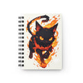 Flame Kitten Spiral Notebook — Fiery Black Cat Journal for Writers & Artists