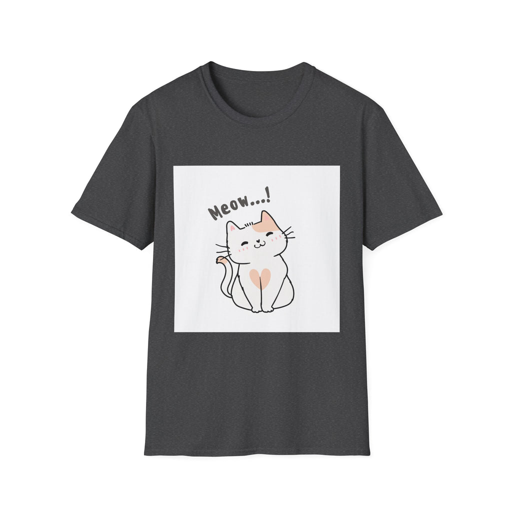 Cat Meow T-Shirt — Cute Cartoon Kitty Graphic Tee