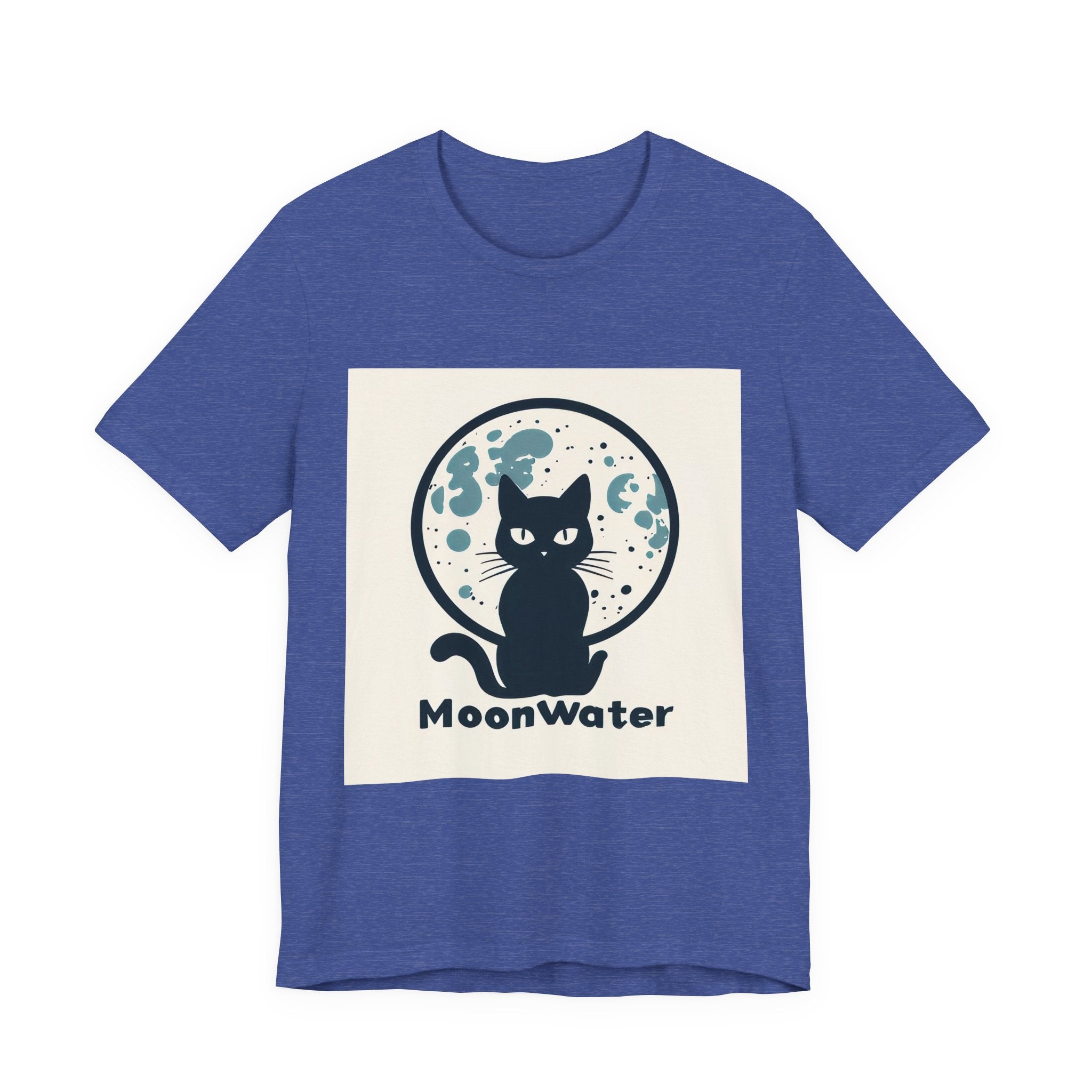 MoonWater Cat Tee — Mystical Moon & Water Graphic T-Shirt