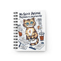 My Spirit Animal Pays Bills Incorrectly Spiral Notebook — Funny Cat Journal for Adults, Work & Budgeting Gifts
