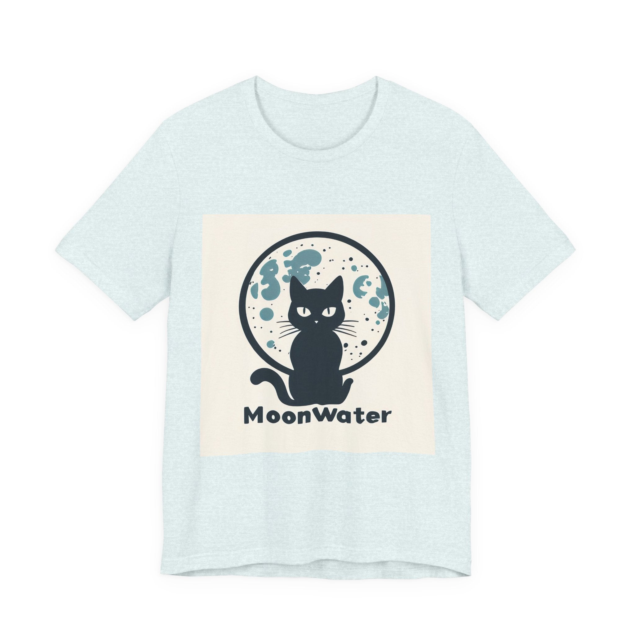 MoonWater Cat Tee — Mystical Moon & Water Graphic T-Shirt