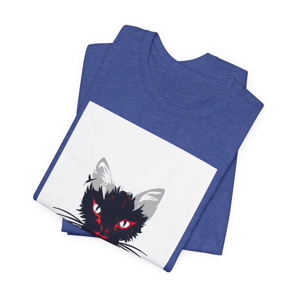 Sacrificial Cat T-Shirt — Red-Eyed Black Cat "Sacrificial" Graphic Tee