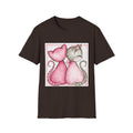 Cute Pink & Grey Kittens T-Shirt — Sweet Cat Couple Graphic Tee