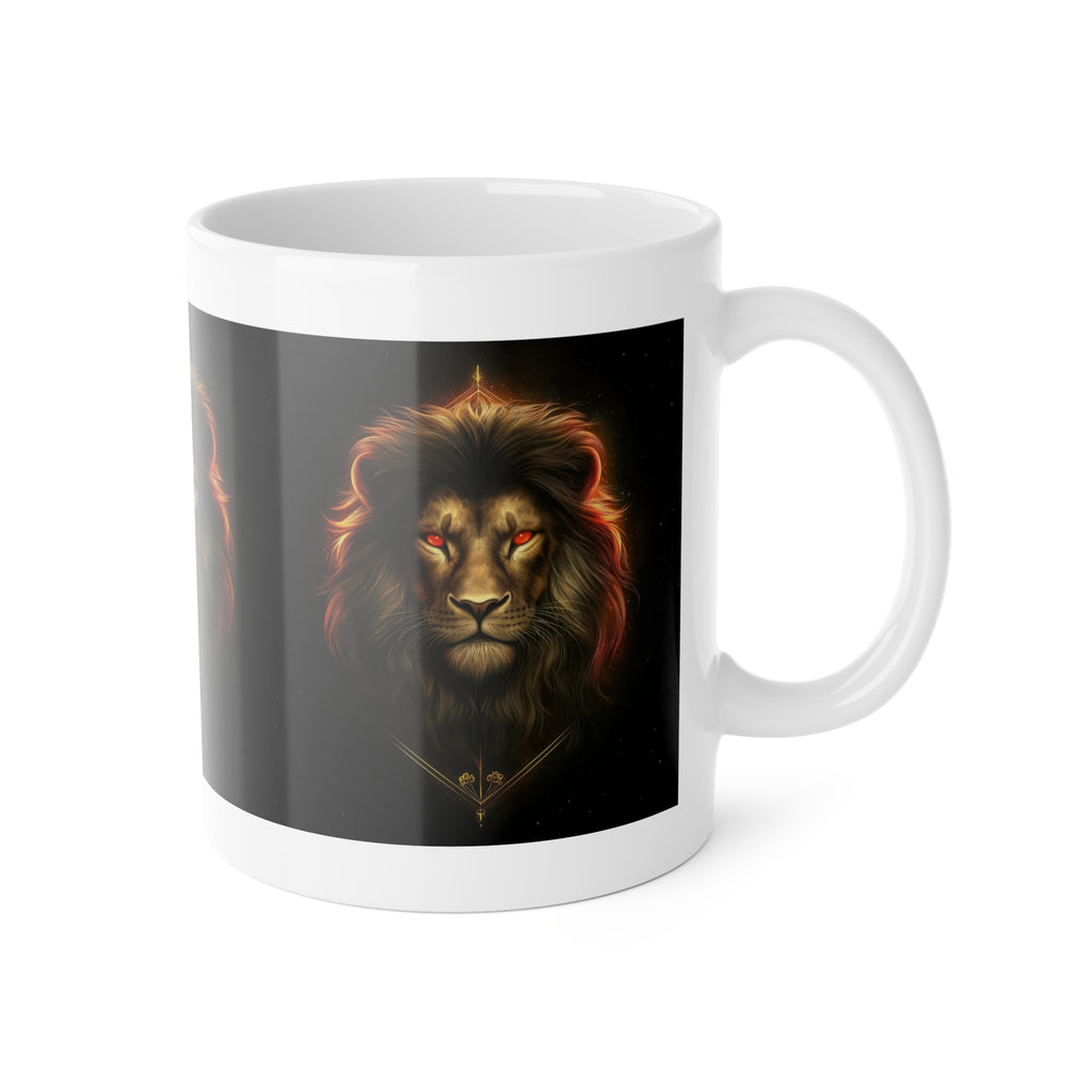 Lion King Ceramic Mug — Majestic Lion Portrait Coffee Cup