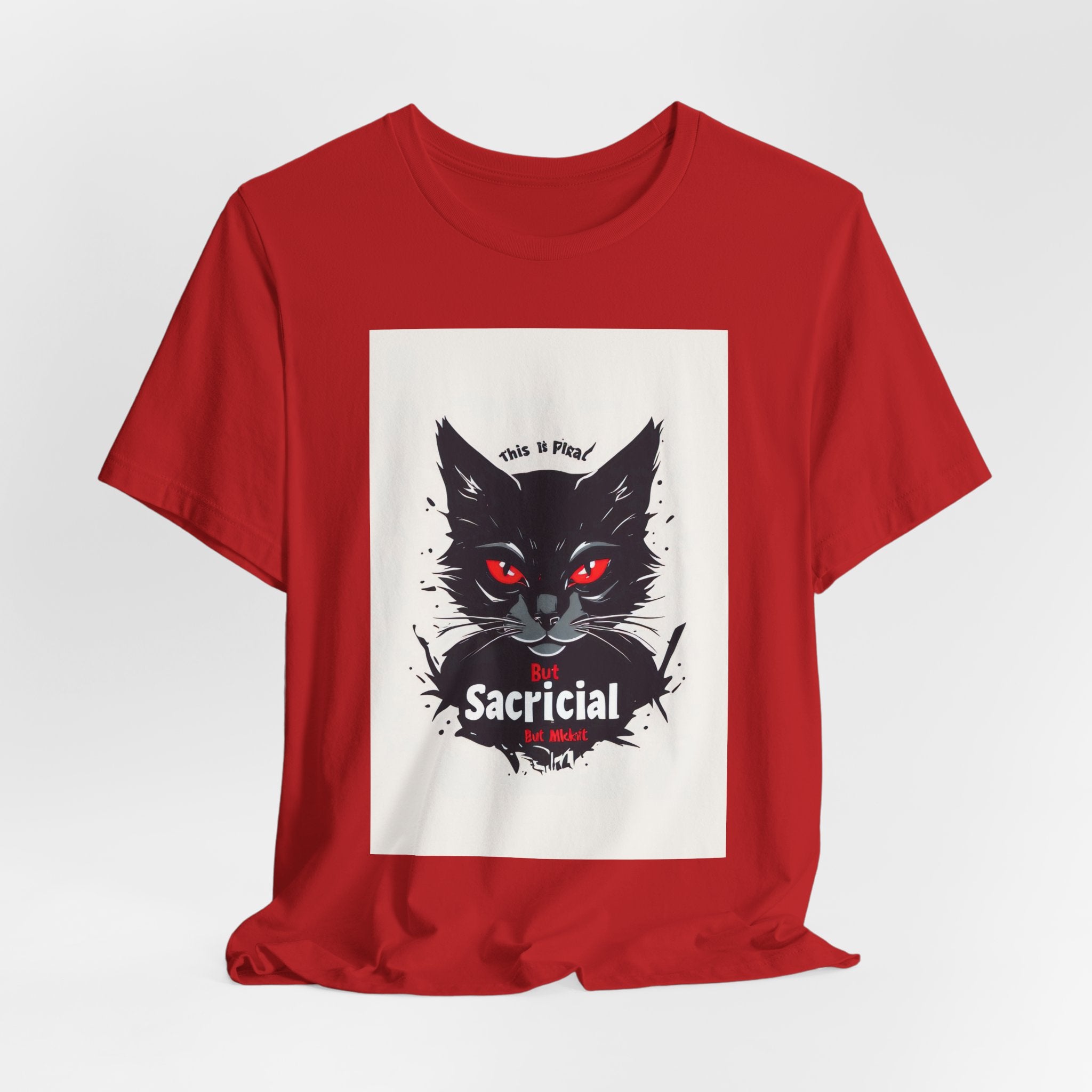 Sacrificial Cat Tee — Gothic Black Cat Graphic T‑Shirt ("Sacrificial")