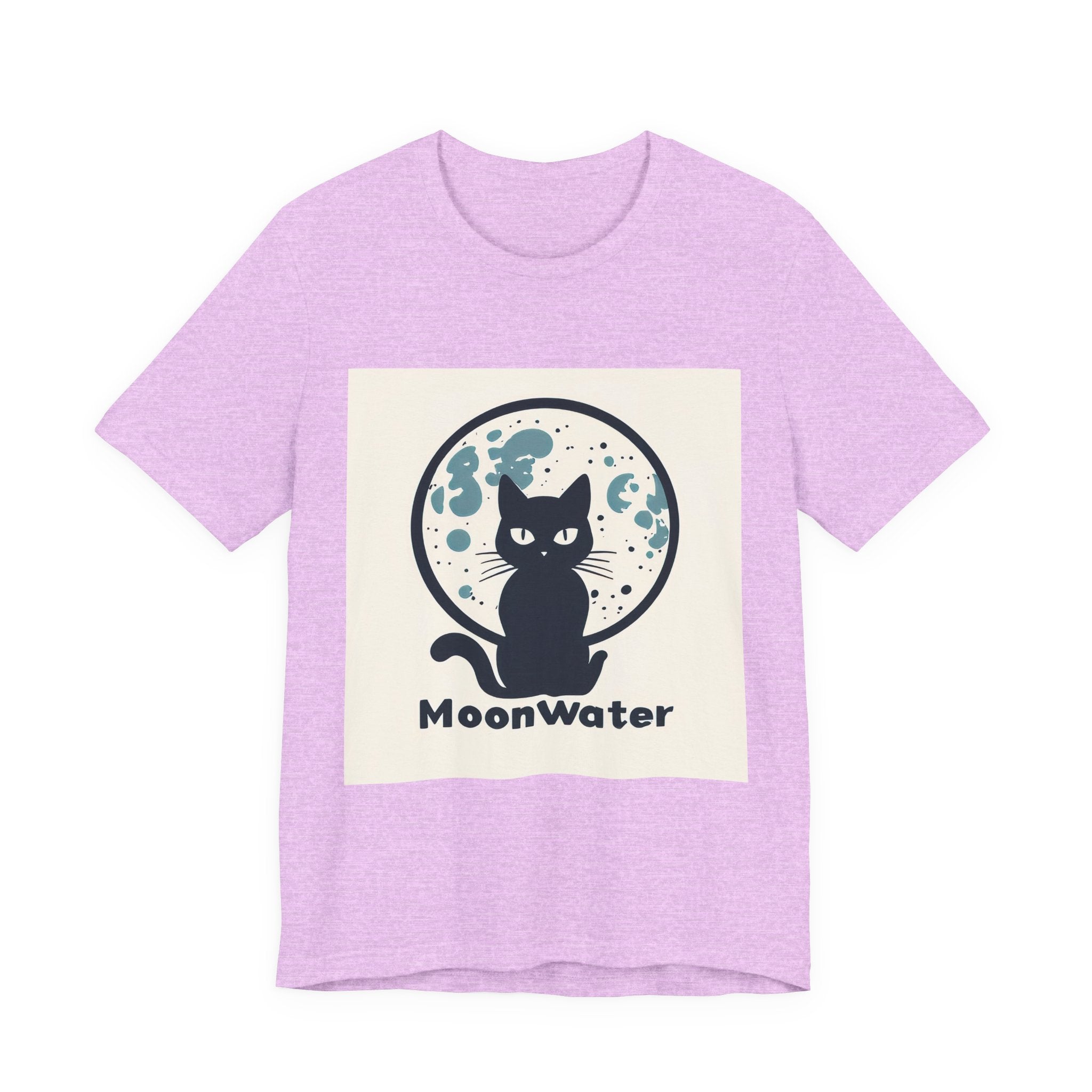 MoonWater Cat Tee — Mystical Moon & Water Graphic T-Shirt